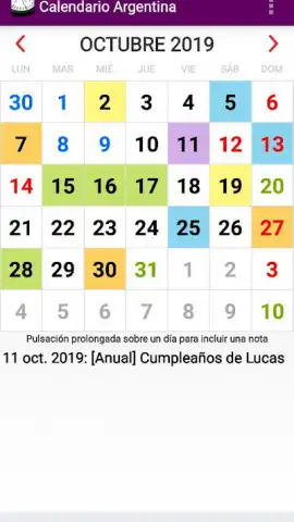 Calendario Laboral Argentina скриншот 7