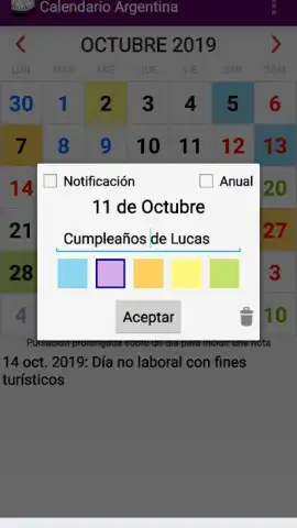 Calendario Laboral Argentina скриншот 1
