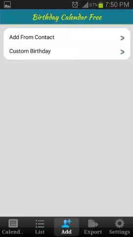 Birthday Calendar Free скриншот 3